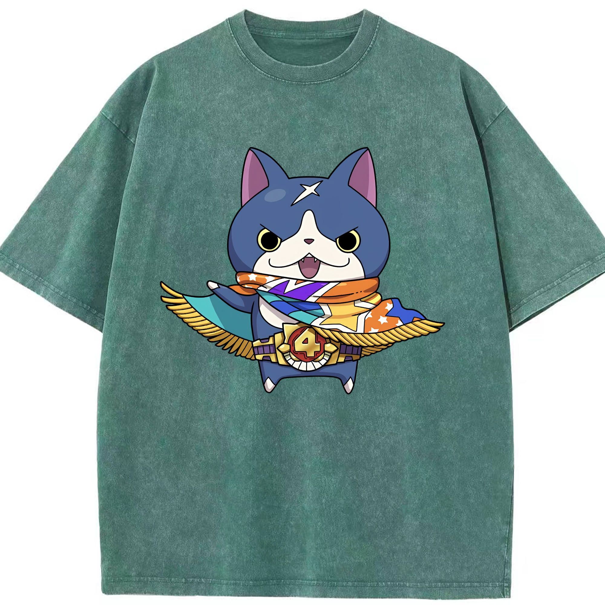 （画像用） 妖怪ウォッチ Yo-kai Watch 綿100% ヴィンテージ風 半袖Tシャツ（フロントプリント）